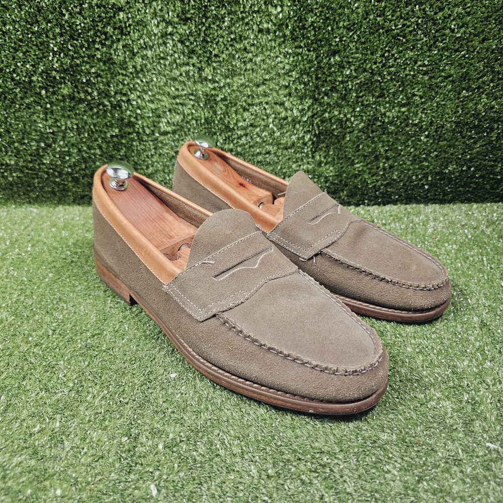 GH Bass Weejuns Jacob Gray Leather Slip On Penny Loafers Mens Size 12 D